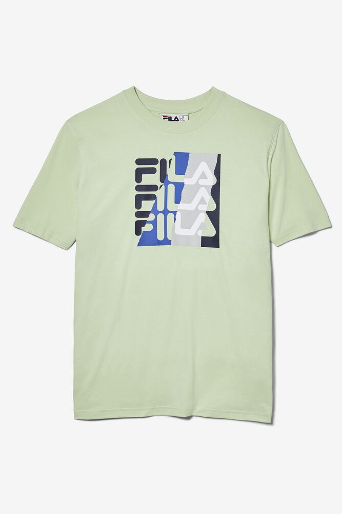 Fila T-Shirt Mens Green - Eston Graphic - Philippines 8627139-KR